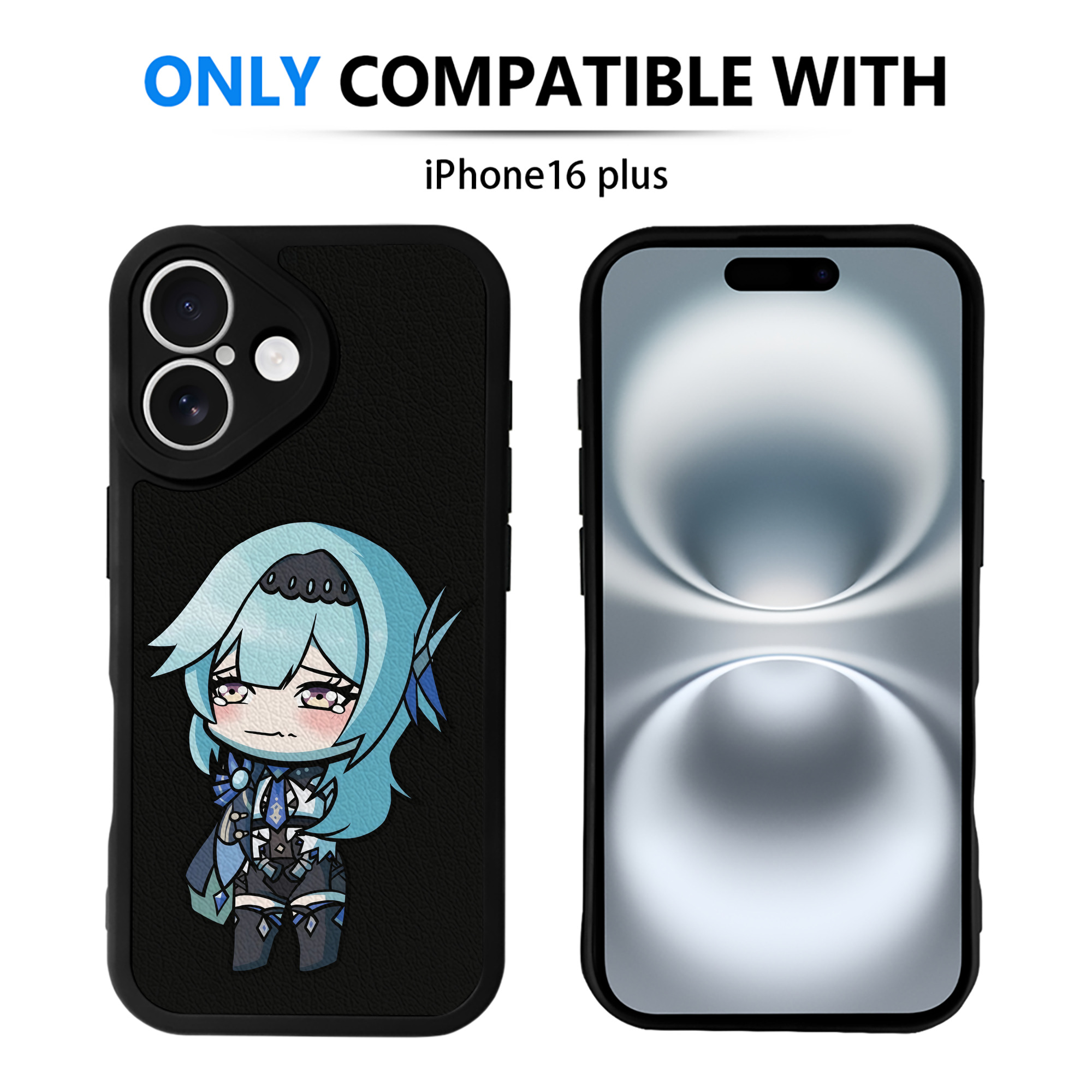 げんし神 优菈 ゆうら genshin Yūra 【iPhone 16シリーズ対応】シリコンスマホケース（レザー調） 材質：シリコン